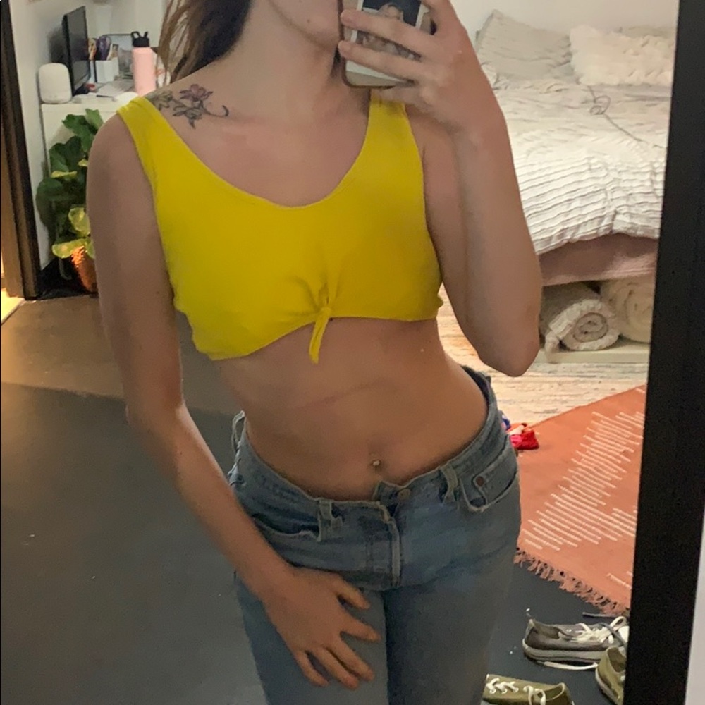 Yellow bikini top